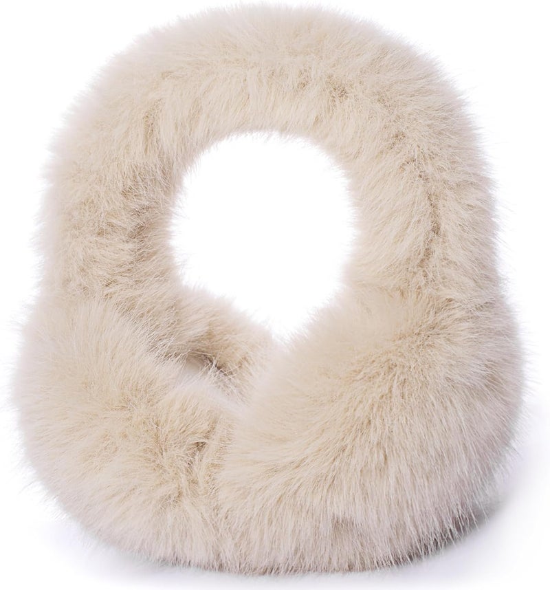 Mottico Winter Ear muffs for Women Men, Fluffy Ear Warmer with Thick Faux Ear Covers, Foldable for Convenience! - Image 1